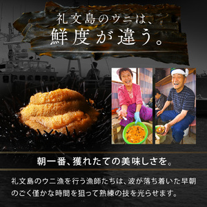 【日時指定不在日対応不可】北海道 礼文島産 産地直送 鮮度抜群  PREMIUM 塩水 生キタムラサキウニ 270g（90g×3パック）