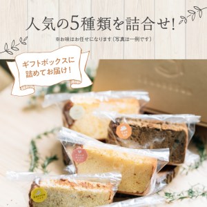 シフォンケーキGIFTBOX・5個入りセット 13chiffon シフォンケーキ専門店  DE-0001