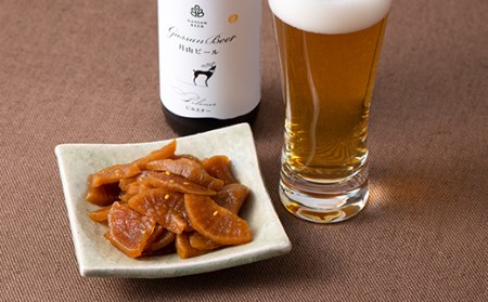 FYN9-709 「道の駅にしかわ」おすすめBセット(本坊ファームのだいご漬 カレー風味 2袋・月山ビール ピルスナー6本) 山形県 西川町 つけもの ごはんの友 地ビール