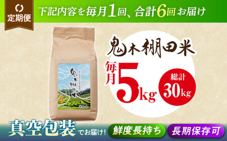 【全6回定期便】新米 令和8年度米 先行予約 鬼木 棚田米 5kg 鬼木の棚田 新米 [GA19] 白米 小分け 精米