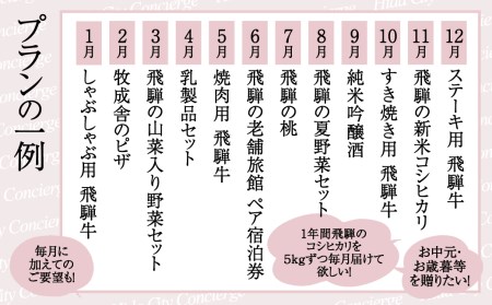 【飛騨市のコンシェルジュ】寄附金相応の品物をこちらで提案します[HT105]
