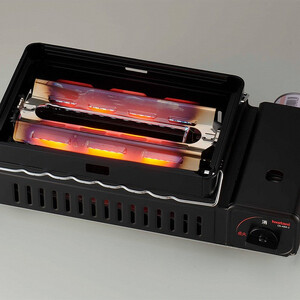 カセットガス　炉ばた焼器　炙りやII　CB-ABR-2　【11100-0281】1台2役 網焼き 串焼き 強火 弱火 火力調節可能 焼き鳥 海鮮 魚介 餅 焼き肉 焼肉 肉 牛肉 豚肉 鶏肉 肉 お肉 ソーセージ BBQ キャンプ アウトドア 人気