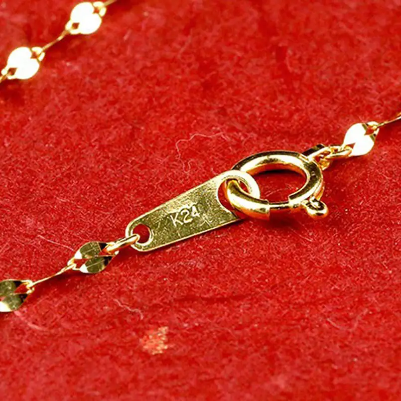 純金 24金 ブレスレット 16cm 0.6g ペタルチェーン  純金 SWAA087