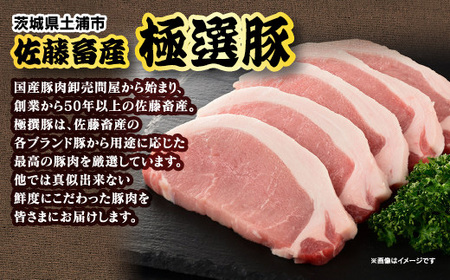 佐藤畜産の極選豚 ロールステーキ2kgセット※離島への配送不可 ｜国産 豚肉 ポーク 小分け ソース付き レシピ付き 