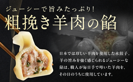 【餃子50個】中華料理世界大会金メダリストの店主が作る蓮月特製　羊肉の手作り水餃子（冷凍）特製ラー油付き【034-002】餃子百名店掲載 お取り寄せ 冷凍食品 おかず 惣菜 ぎょうざ お弁当 おつまみ 贈答 ギフト