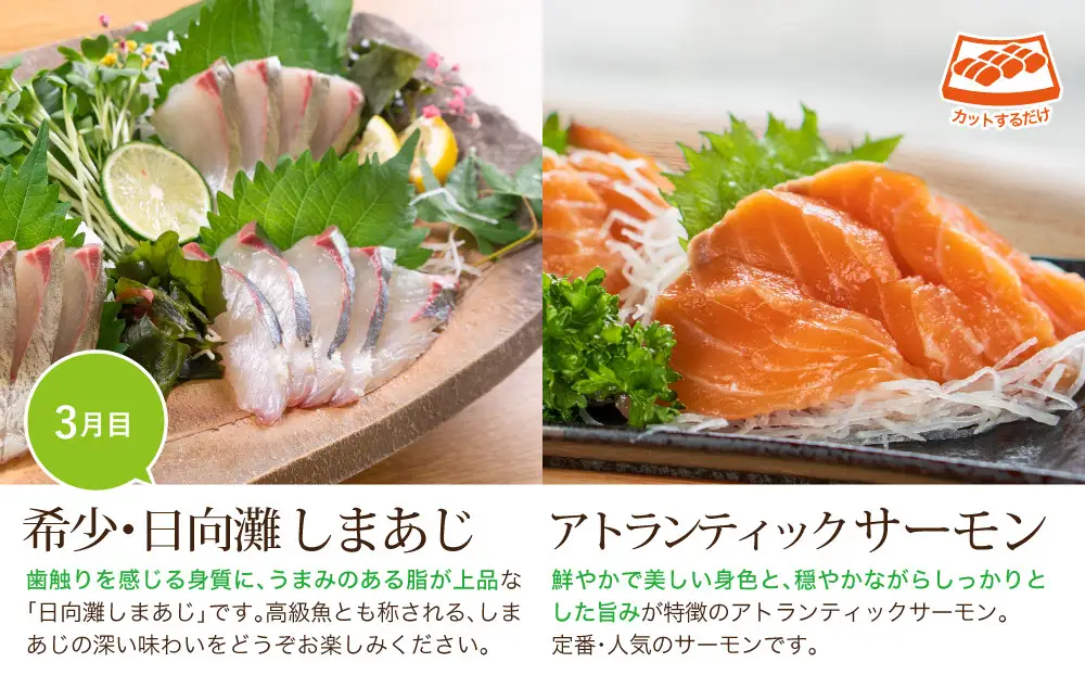【北海道・離島配送不可】＜定期便・全3回(連続)＞旬の鮮魚(3ヶ月コース)刺身 柵 【UZ-02】【請関水産】