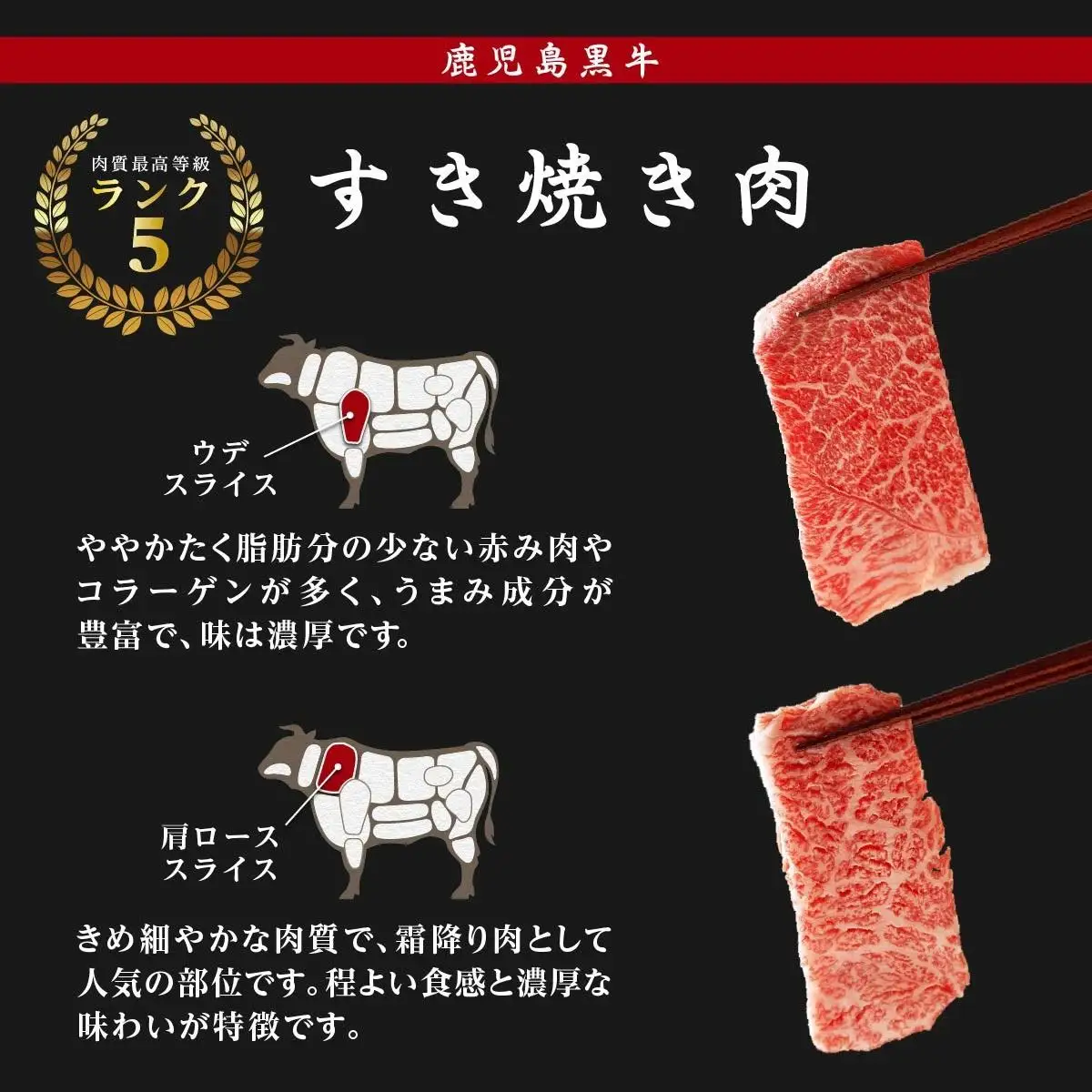 黒牛すきやきセット（600g）（D-101）