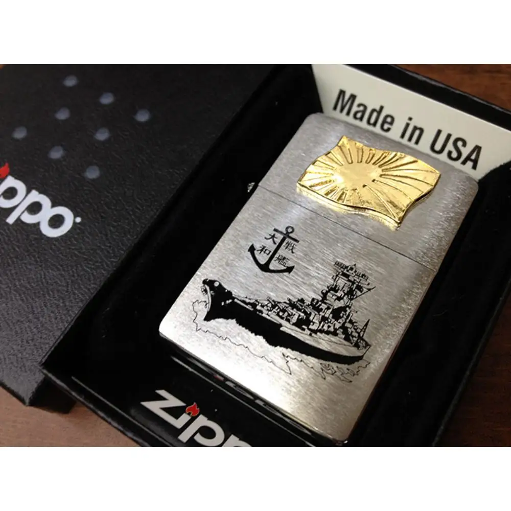 ZIPPOライター 戦艦大和 Type4 金軍艦旗 ジッポライター  