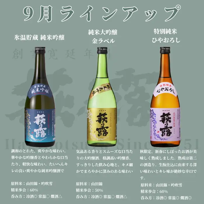 【I-319】福井弥平商店 萩乃露 満喫コースA　720ml 24本（頒布会4回）［高島屋選定品］