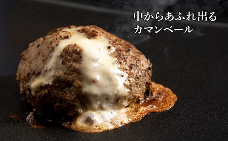 北海道産 白老牛 カマンベールチーズハンバーグ 10個セット 冷凍 チーズ イン ハンバーグ