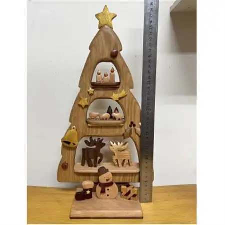 【インテリア】ウッディいるまの木製クリスマスツリー【ハンドメイド】【1394514】
