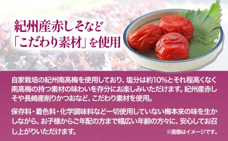 紀州南高梅 しそ仕込み完熟梅干し 無選別 1kg 梅