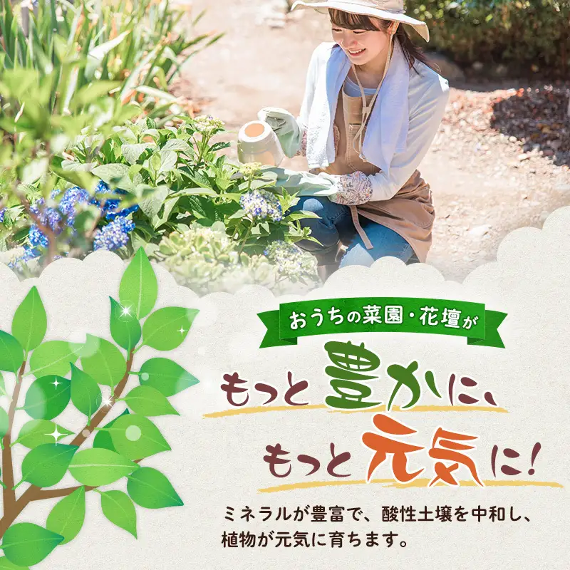 土壌改良材 かきのすけ 1.7kg×1袋 【村上石材工業】[ カキ殻石灰 有機石灰 牡蠣の殻 酸性土壌を中和 ミネラル豊富 肥料 園芸 家庭菜園 野菜 花 木 ] 
