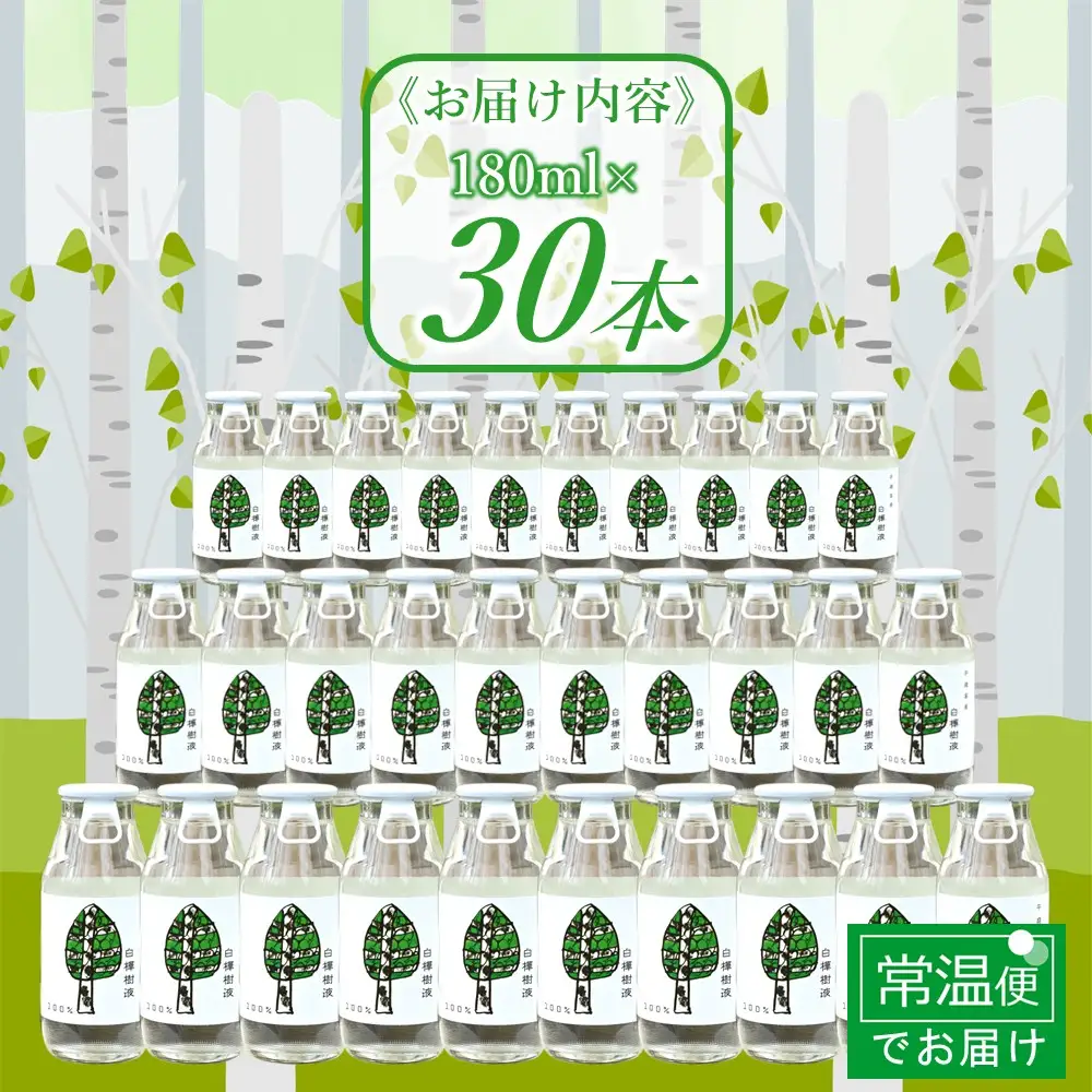 飲む 白樺樹液 100％ドリンク30本 白樺樹液