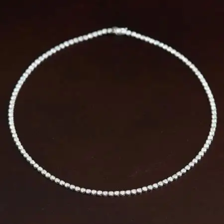 プラチナ900ダイヤモンド7.00ctテニスネックレス【ストレート】【配送不可地域：沖縄県】【1396297】