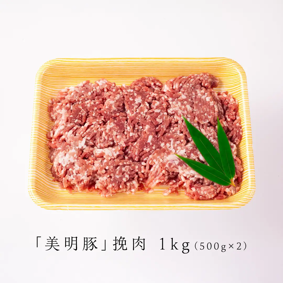 美明豚 切り落とし 1kg & 挽肉 1kg　計 2kg【茨城県共通返礼品 行方市】 豚肉 国産 銘柄 お手頃 グルメ 茨城県 料理 お肉 肉 豚 ひき肉 ミンチ ミンチ肉 豚こま 豚こま切れ 小間切れ こま切れ ブランド豚 冷凍 小分け [CV003sa]
