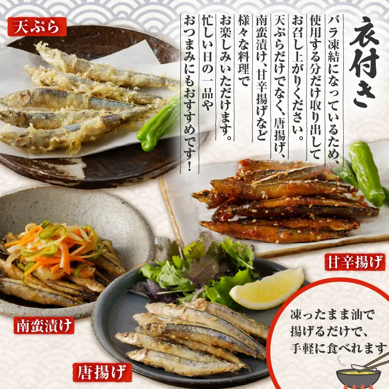 キビナゴの刺身と天ぷら セット K100-003 魚 冷凍