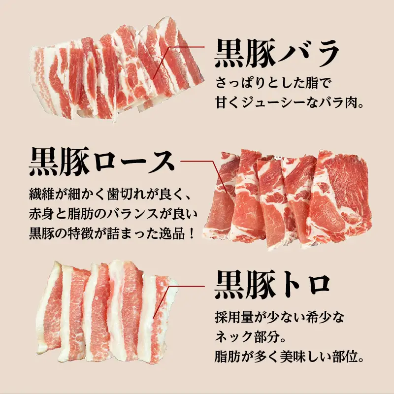 黒豚&黒牛BBQセット K098-004 肉 豚肉 牛肉 冷凍