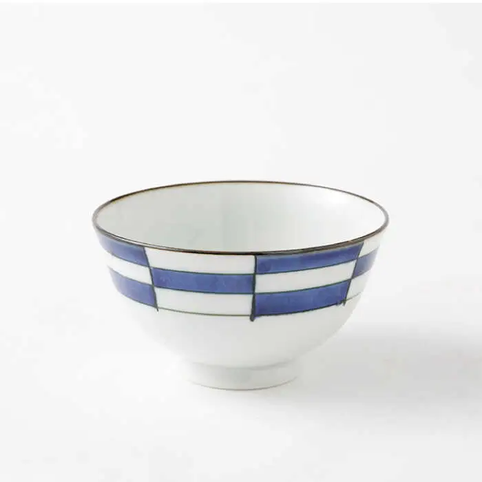 【波佐見焼】陶器 染シリーズ 茶碗 青 4個セット[OAP038]