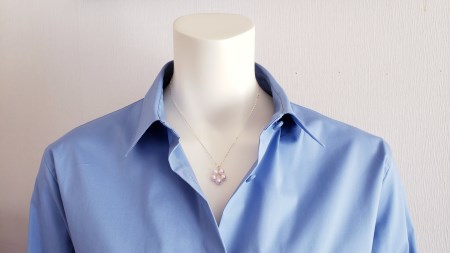 【055-02】胸元を彩る愛らしい、さくらパールペンダント*