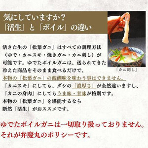 松葉ガニ夫婦 Bセット ブランドタグ付き※着日指定不可※【弁慶丸】