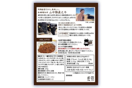 黒毛和牛 贅沢牛すじカレー 中辛 5食セット / 山中牧場 / 長崎県 雲仙市 [item0936] レトルト カレー レトルト食品 国産牛 常備食 常温保存 備蓄食 非常食