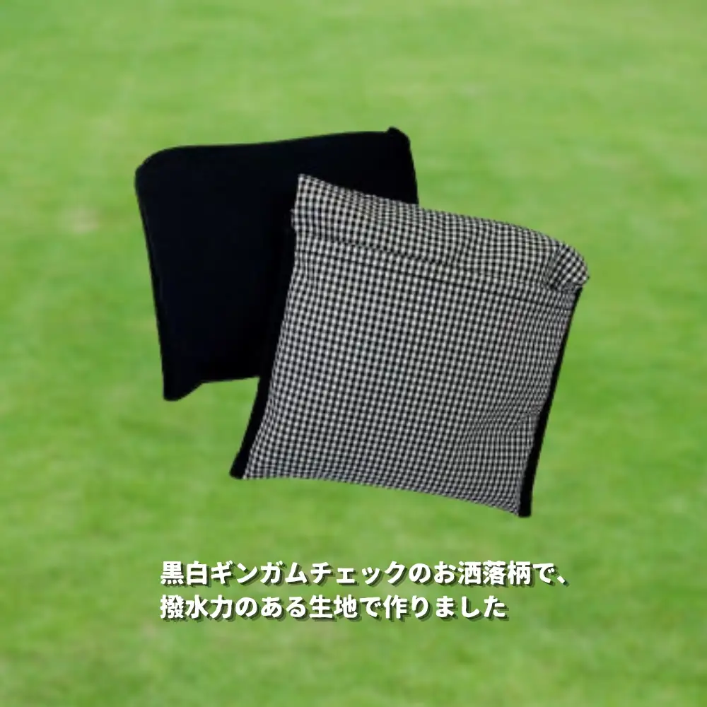 made in Yokkaichi　強撥水エコバッグ+ランチバッグ（黒白ギンガムチェック）