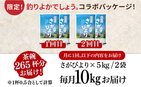 〈受付一時停止中〉【数量限定】【2回定期便】【令和5年産】さがびより 計20kg（5kg×2袋×2回） 吉野ヶ里町/増田米穀 [FBM032]