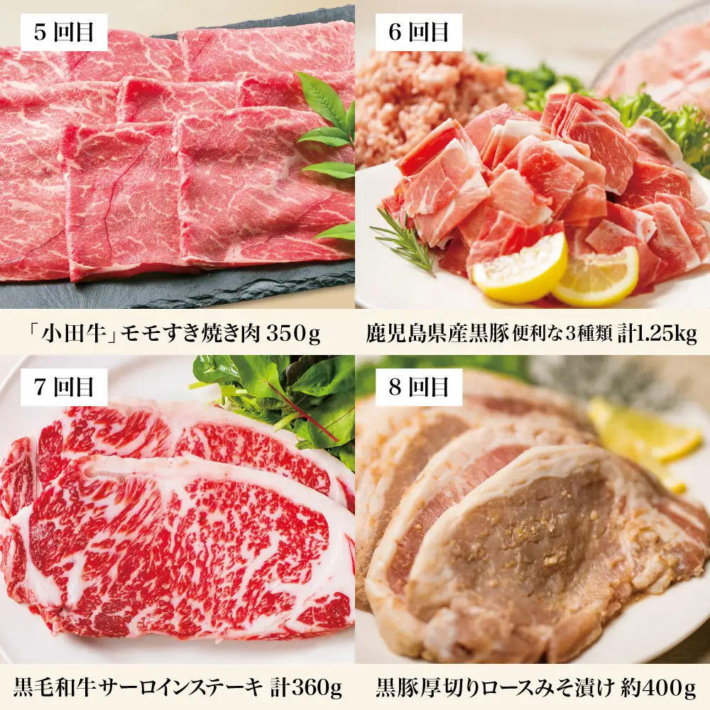 【定期便】畜産王国・南さつま市のオールスター厳選お肉 定期便（10回） 牛肉 豚肉 すき焼き しゃぶしゃぶ 赤身 焼肉 味噌漬け 冷凍 定期便 鹿児島 南さつま市