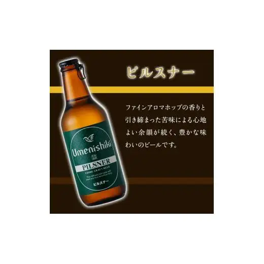 梅錦ビール　10本＋グラスセット