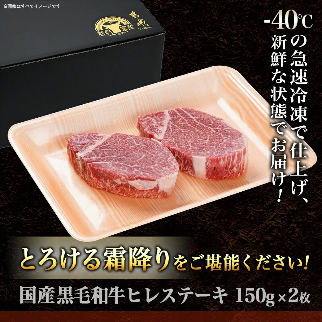 【黒毛和牛】ヒレステーキ300g(150g×2枚)〔18-4212〕_(都城市) 国産 黒毛和牛 和牛 ヒレステーキ 