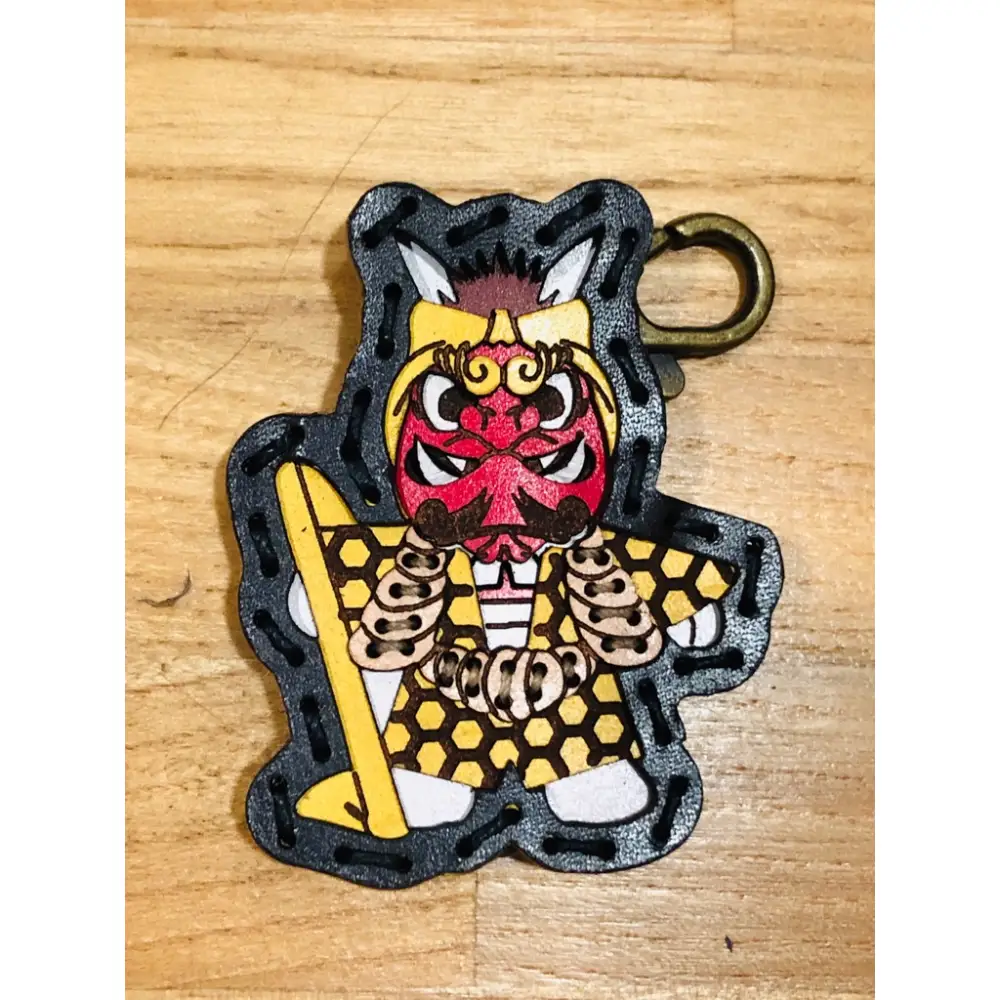 ヤブ＆zooパンダ レザーキーホルダーセット 一点もの 革 キーリング レディース メンズ 鍵 バッグチャーム ストラップ 革小物 かわいい 動物 キャラクター ギフト プレゼント 送料無料 ku022-007-r