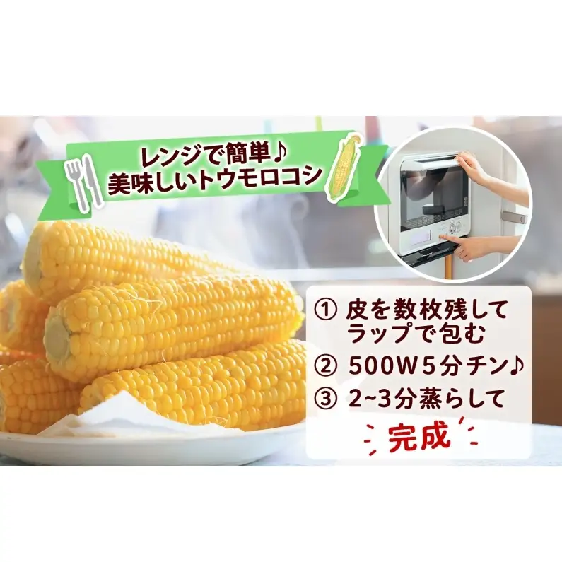 とうもろこし 味来 2Lサイズ 26本 約10kg 北海道産 朝もぎ イエロー コーン みらい