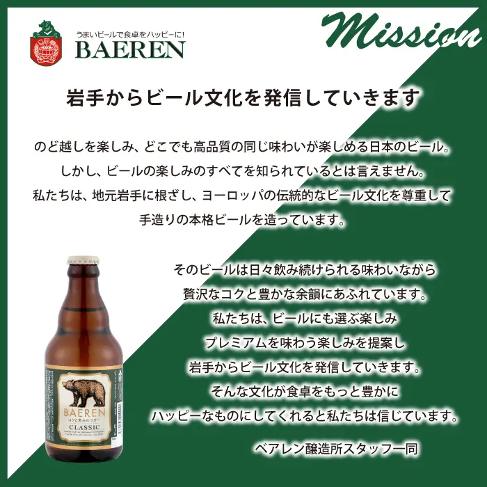 【 2026年 10月下旬発送開始】 ベアレンビール ふるさと納税限定！SHIZUKU PILS&定番ビール 合計12本「ベアレン醸造所」