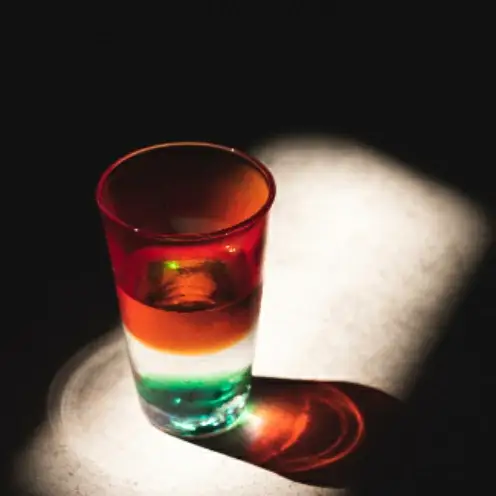 【RYUKYU GLASS WORKS 海風】ビアグラス「残波の夕日・緑」