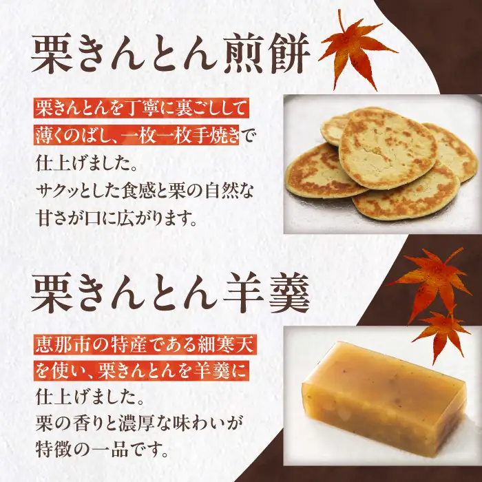 【季節限定】栗の贈り物 6種 計12個 / 恵那市 / 恵那寿や [AUAS005]