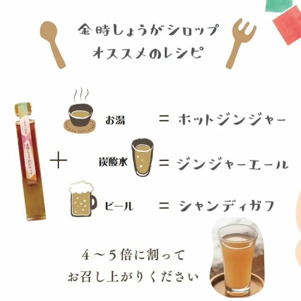 こだわり金時しょうがシロップ 200ml×2本 ギフトセット / 恵那市 / てらぼら農園 [AUDZ001]