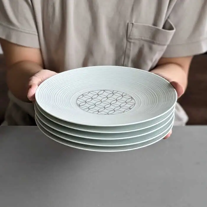 【波佐見焼】和モダンシリーズ 19cm 皿　グレー 5枚セット【永峰製磁】[RA72] 波佐見焼