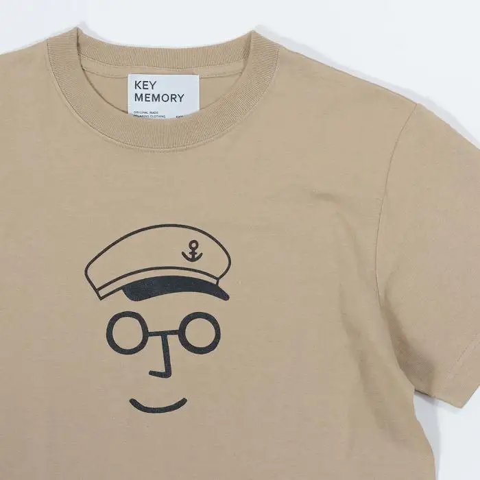 《2》【KEYMEMORY鎌倉】セーラー帽イラストTシャツ BEIGE