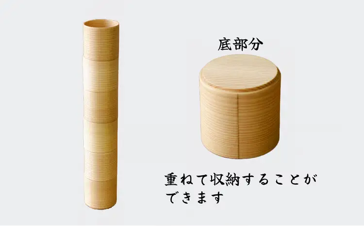 225P6004　【大館まげわっぱ】曲げぐい呑み5個セット【配送日指定不可】【 大館工芸社】