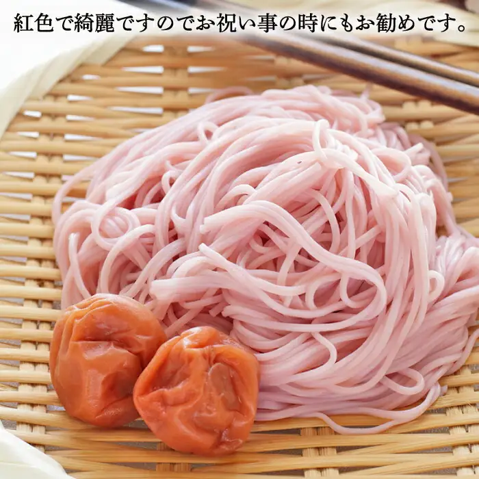 【訳あり】手延べ梅素麺 200g×9袋 / 麺 乾麺 素麺 そうめん 梅 / 南島原市 / のうち製麺 [SAF033]