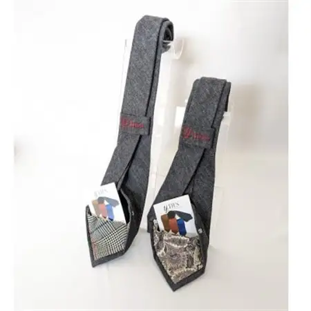 裏地ポケット付ネクタイ「まもりたい」(岡山デニムブラック)_装飾品・工芸品 ネクタイ・ベルト 服飾小物 _【1416171】