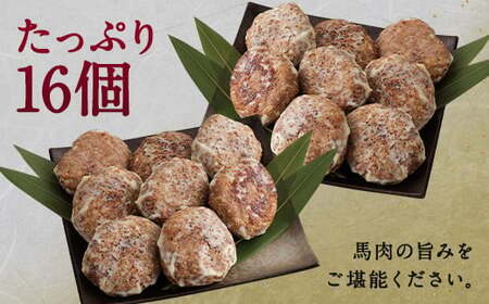 ＜ R8年熊本地震復興支援 ＞馬肉ハンバーグ 16個 セット 2.08kg 130g×16個 個包装 馬肉 お肉 ハンバーグ