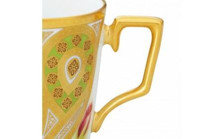 オマージュ コレクションコーヒー碗皿(若草色絵薔薇文) 058-H1241