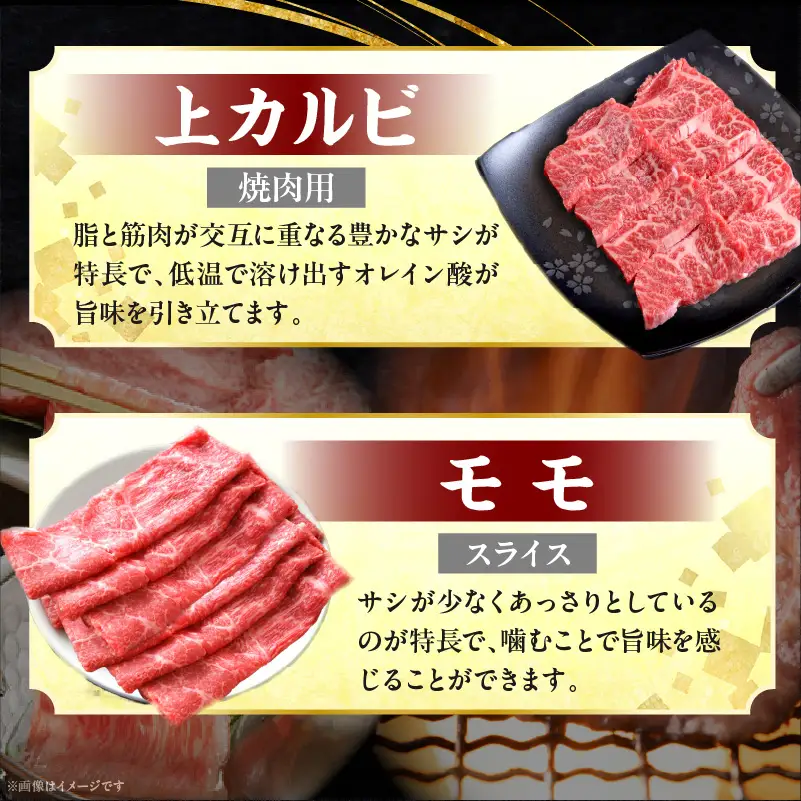 宮崎県産黒毛和牛A4等級以上 高千穂牛焼肉（ロース&上カルビ）・すき焼き用(ロース・モモ)セット 計1kg 焼肉 しゃぶしゃぶ すき焼き ロース カルビ モモ 牛肉 肉 お肉 精肉 精肉セット 国産 国産牛 ブランド牛 A4 薄切り スライス パーティー BBQ プレゼント ギフト _Tk002-064