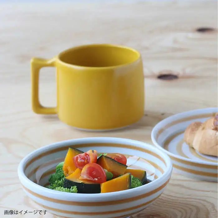 【波佐見焼】 Cheerful（イエロー・ホワイト） プレート マグカップ 8点セット 器 食器 皿 コーヒーカップ 角皿【Cheer house】[AC236] 波佐見焼