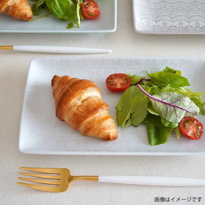 【波佐見焼】チュールレース 長角皿 4点セット 食器 器 皿 長皿【陶芸ゆたか】[VA112] 波佐見焼