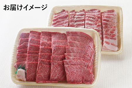 若狭牛+ふくいポーク焼肉セット（若狭牛上焼肉用（A5ランク）+ふくいポーク豚バラ）　各500ｇ