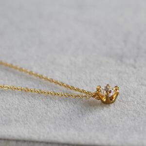 K18イエローゴールド【ラボグロウンダイヤモンドネックレス】0.2ct 美しい6本たてづめデザイン 長さ40cm LAB-K18-001 ネックレス
