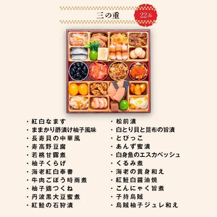 千賀屋謹製 2027年迎春おせち料理「福寿千」和風三段重 4～5人前 全61品（冷蔵） 解凍不要 お節 豪華 ロブスター入り 海老 海鮮 年内配送 12月30日 12月31日 新春 正月 017-004